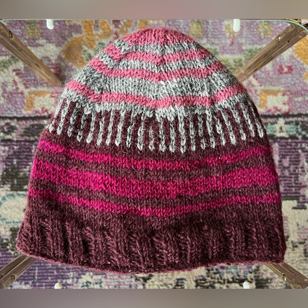 Feelgoodz Devi Camelia Beanie Hat 100% Wool One Size